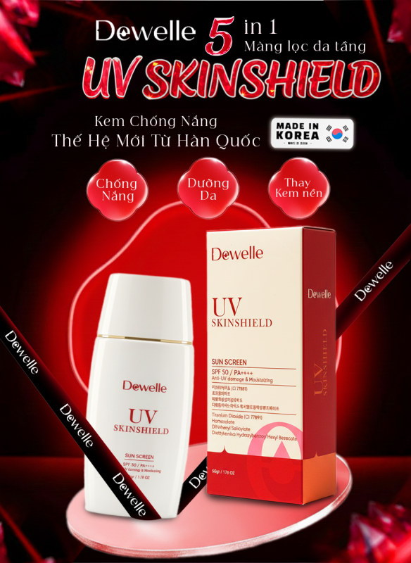 Kem chống nắng Dewelle UV Skinshield 6 Kem chống nắng Dewelle UV Skinshield
