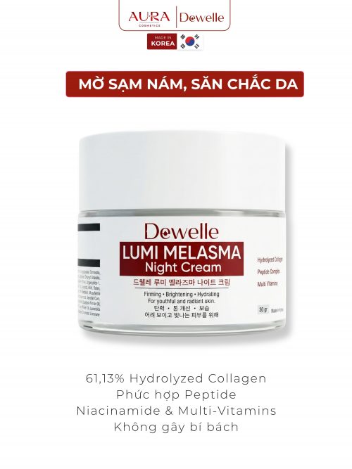 Kem dưỡng ban đêm hỗ trợ mờ sạm nám Dewelle Lumi Melasma Night Cream