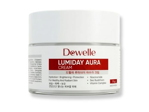 Kem dưỡng ban ngày dưỡng sáng nâng tông Dewelle Lumiday Aura Cream chính hãng.